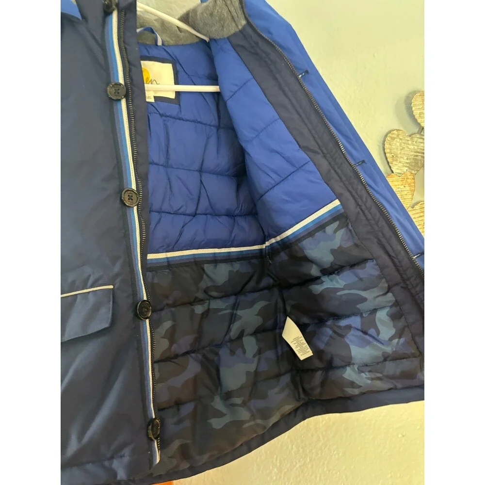 Mini Boden navy blue 7/8 winter parka coat jacket warm ski